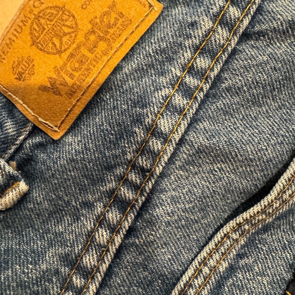 Vintage Wrangler High Rise Jeans Misses 18 Blue Denim USA Made 90s Straight Leg - Picture 4 of 7